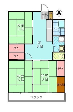 サザンブライト畑中の物件間取画像